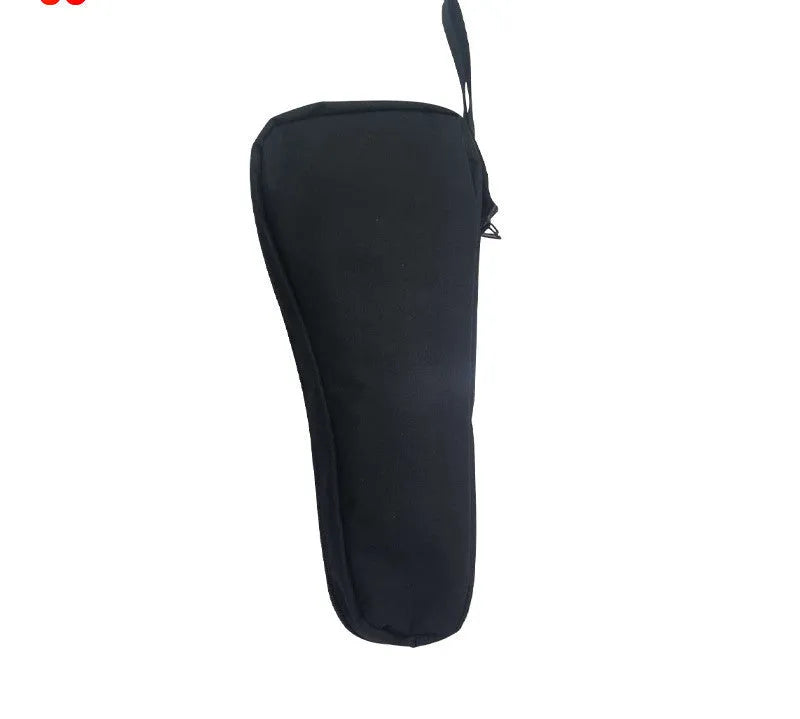 Black cloth storage bag with zip open, showing padded interior for a mobile phone gimbal.