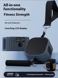 Adjustable fitness resistance tensioner with 2-20kg intelligent resistance system in blue grey colour