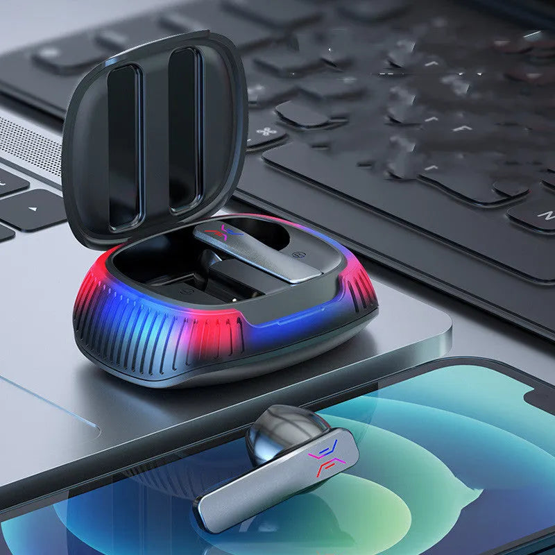 Hall Flashing Wireless Gaming Headset in Black or White with earplug design