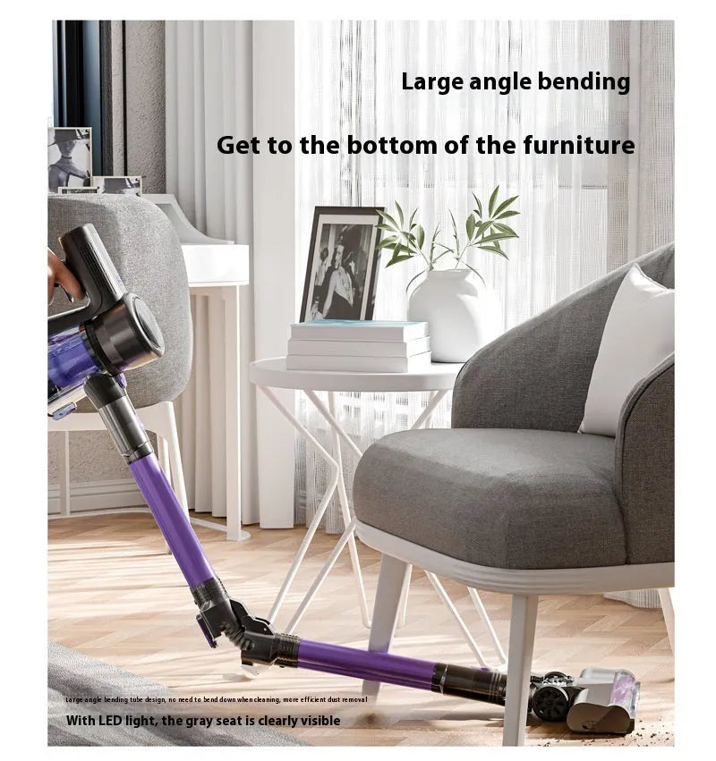 Brushless large suction foldable handheld vacuum cleaner 250W black and purple standard