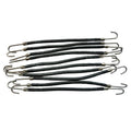 Close-up of a black double hook hair tool for fastening wigs and hair weaves.