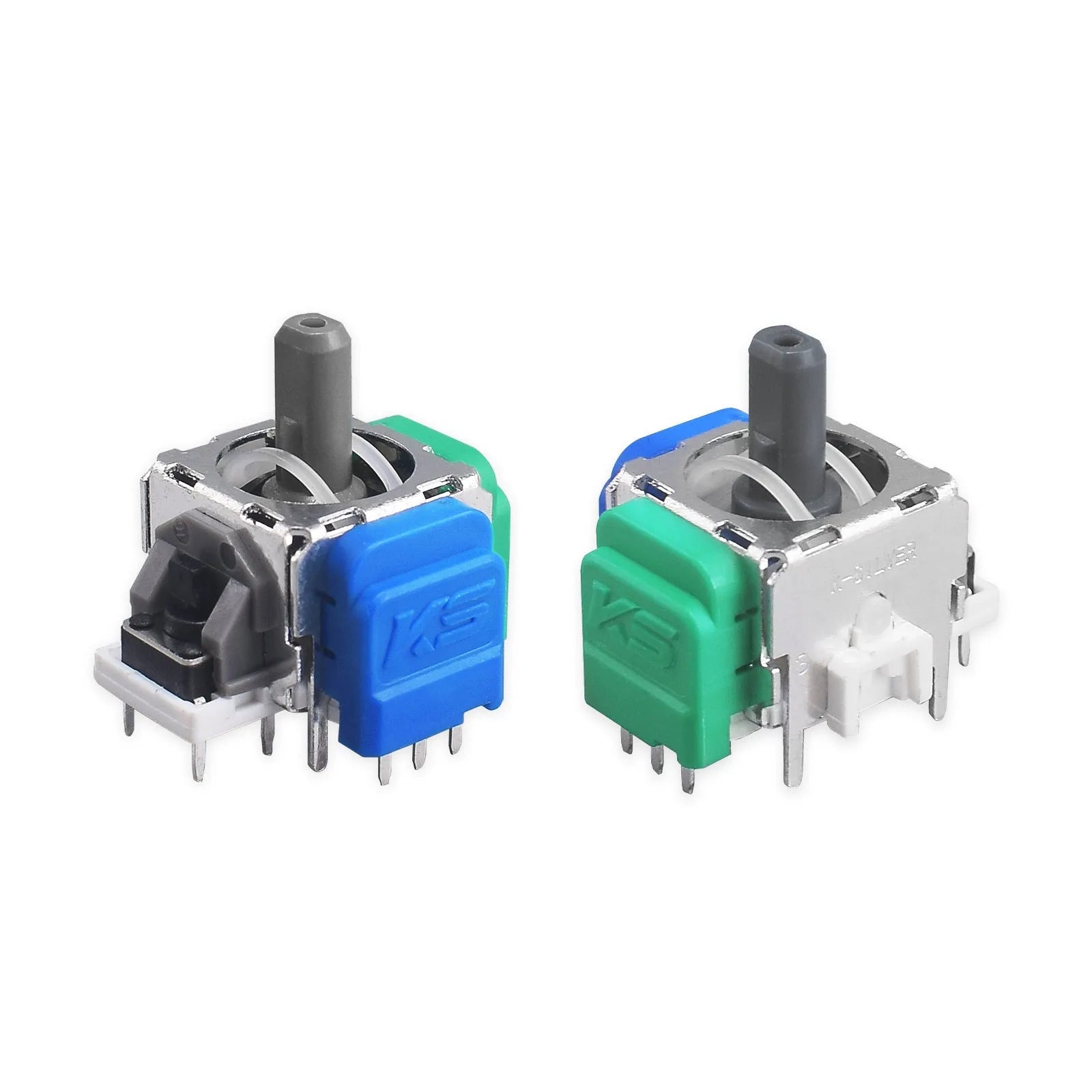 Black Hall effect magnetic joystick replacement component for PS5, PS4, XBOX and Switch Pro controllers.