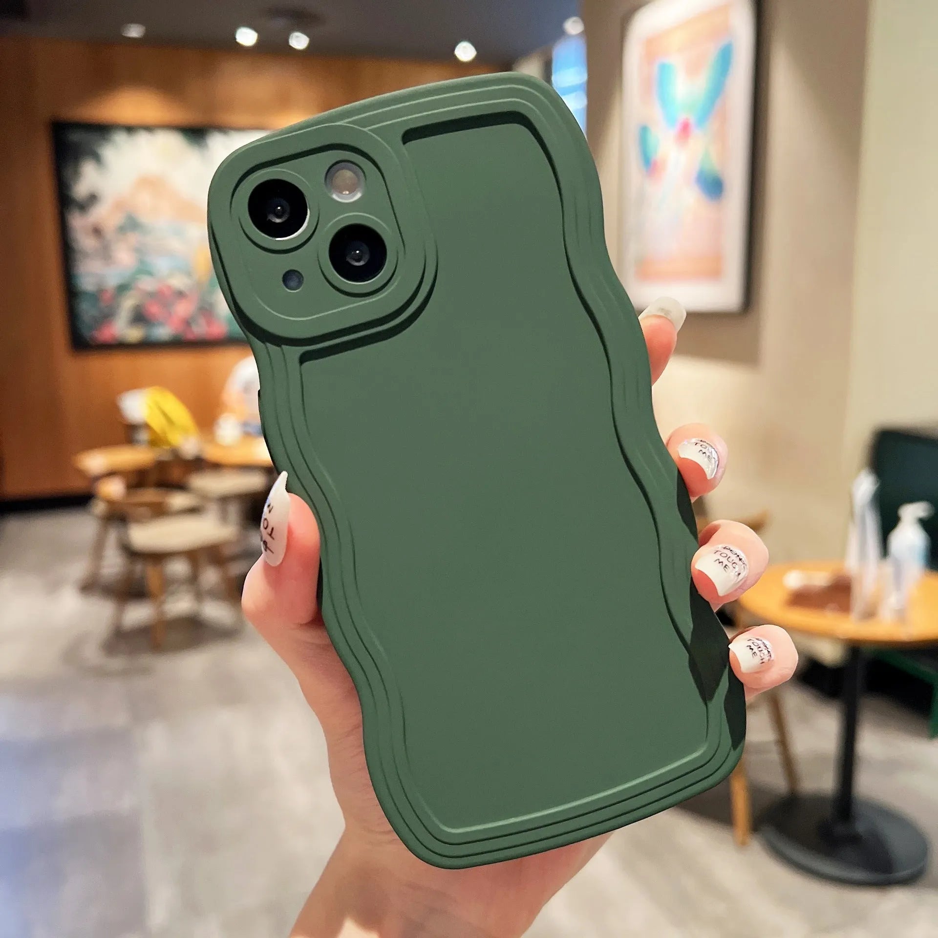 Simple silicone phone case for Apple iPhone with solid colour rear cover