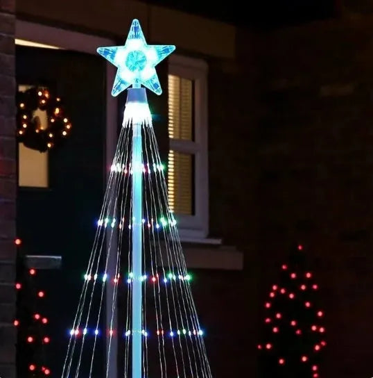 Multi-colour animated LED Christmas tree lights for outdoor garden and courtyard decoration
