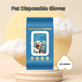 Pack of disposable wash-free gloves for pet bathing and cat cleaning supplies