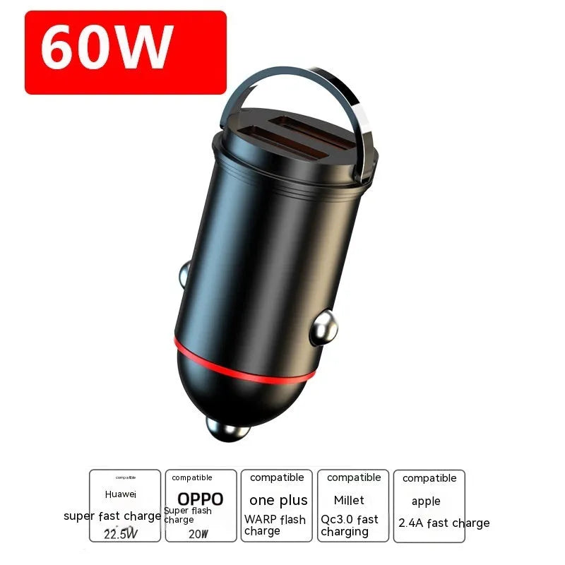 Black 200W car charger with USB ports for multiple device charging