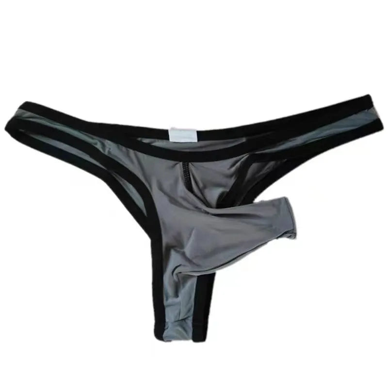 Men's Ice Silk underwear briefs with elephant nose front panel in multiple colours.