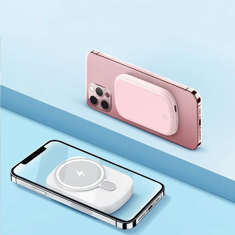 Magsafe magnetic power bank for iPhone wireless charging in four colour options