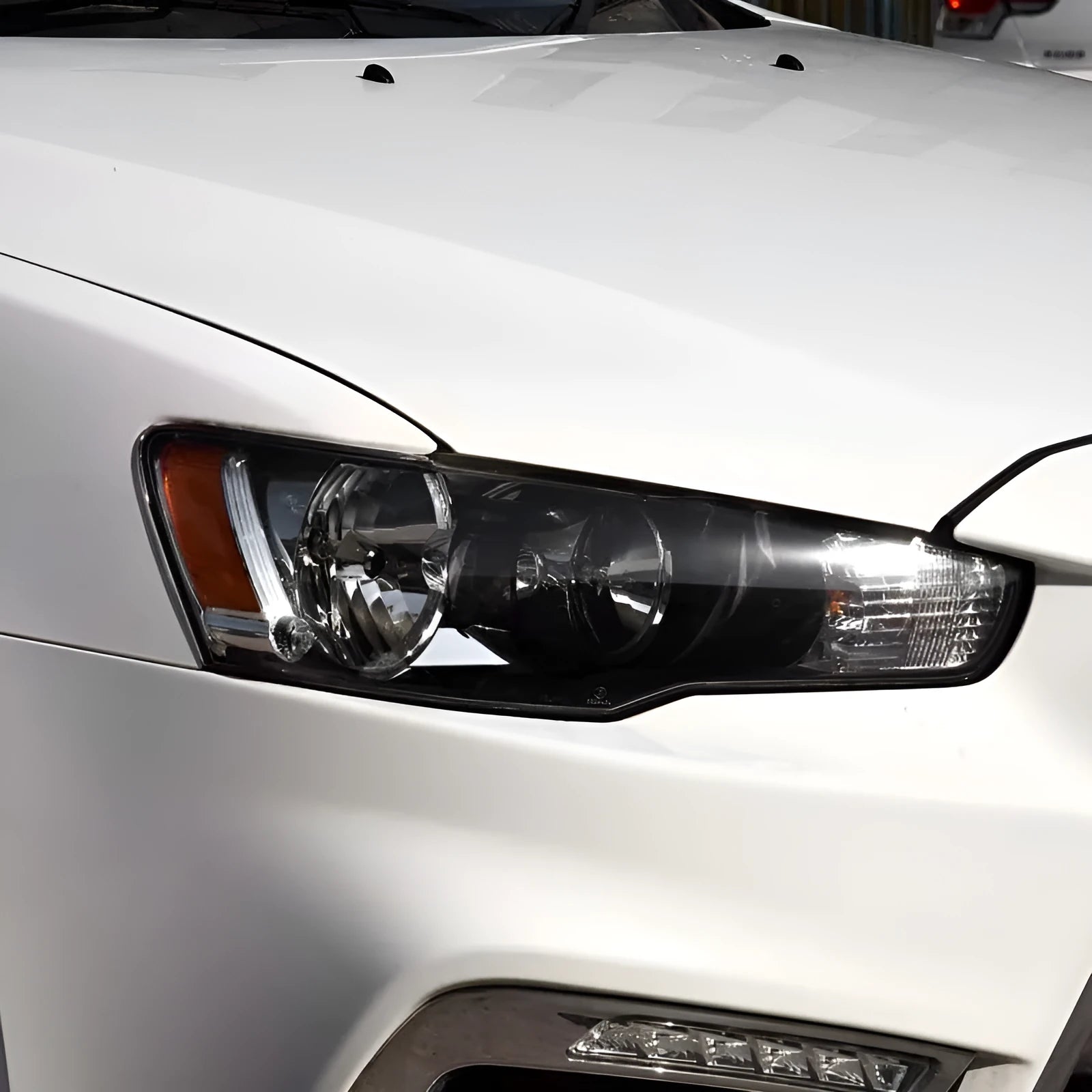 Transparent plastic car headlight housing cover with 50x30x20mm dimensions