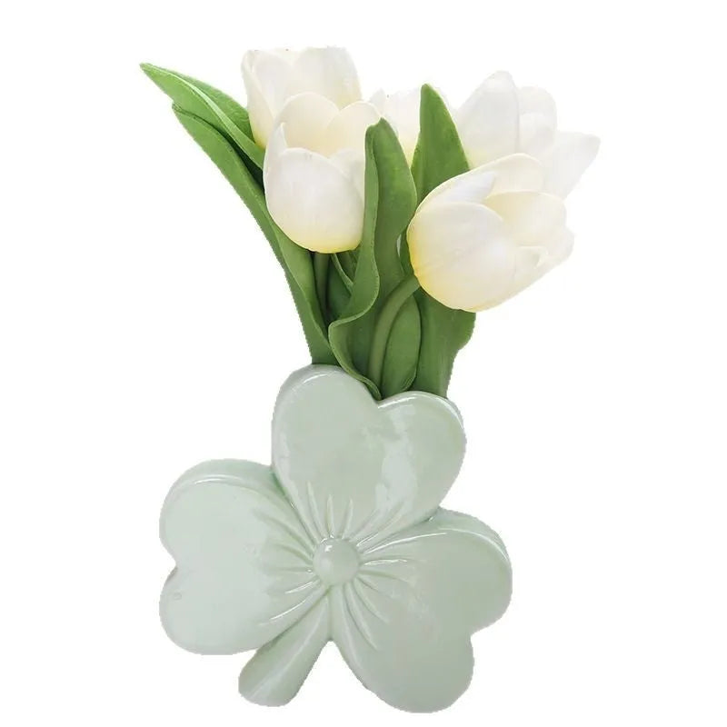 European style ceramic desktop vase in white porcelain available in four colour options