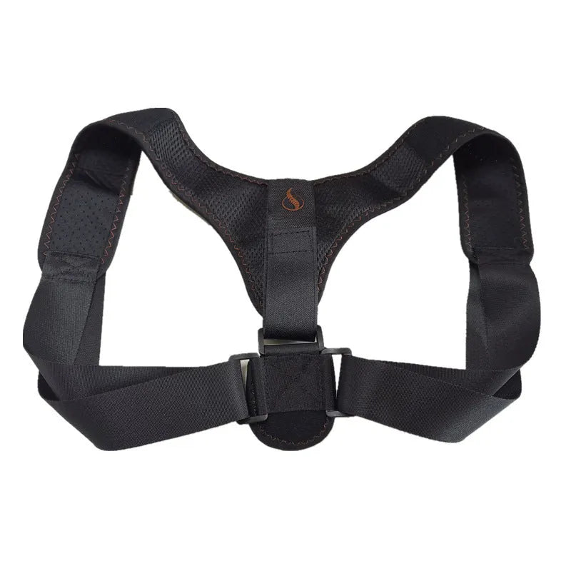 Clavicular posture belt with adjustable shoulder straps for back support during sitting and sports