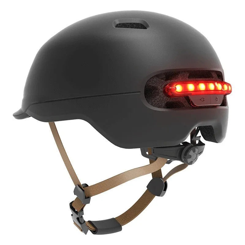 Urban light riding helmet in white with EPS PC construction side view