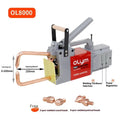 OL8000 manual double-sided spot welder butt welding machine with round and pointed welding heads.