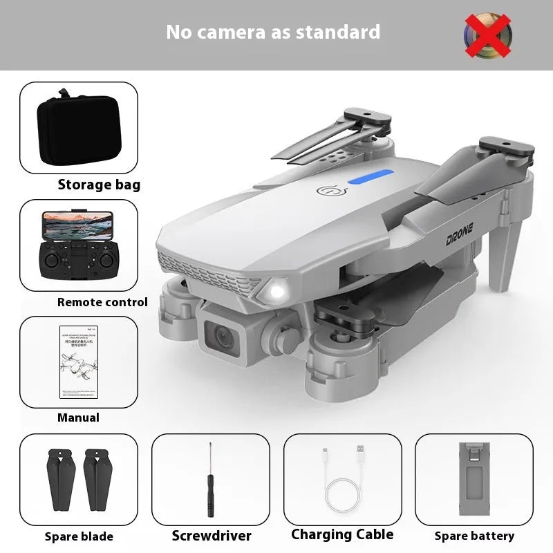 Black UAV aerial photography drone with four rotors, folding frame under 30 cm, optical flow positioning system